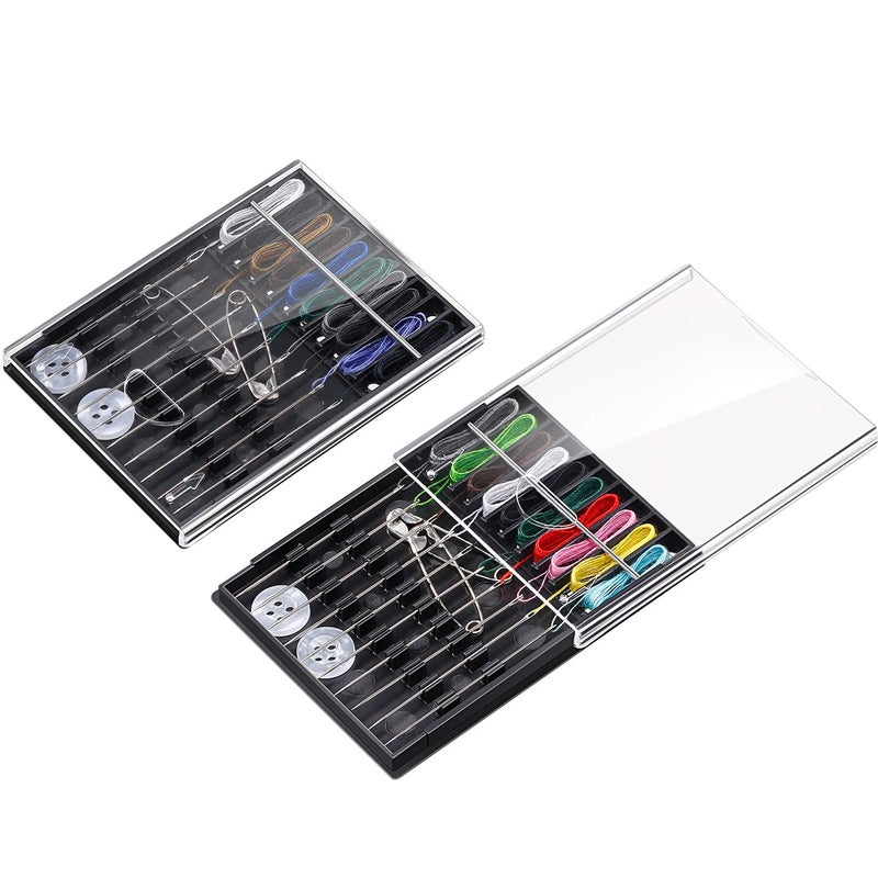 HESTYA 2 Boxes (20 Pcs) Pre Threaded Needles for Hand Sewing Needles and Thread Box Quick Sewing Kit Prethreaded Kits - Image 1